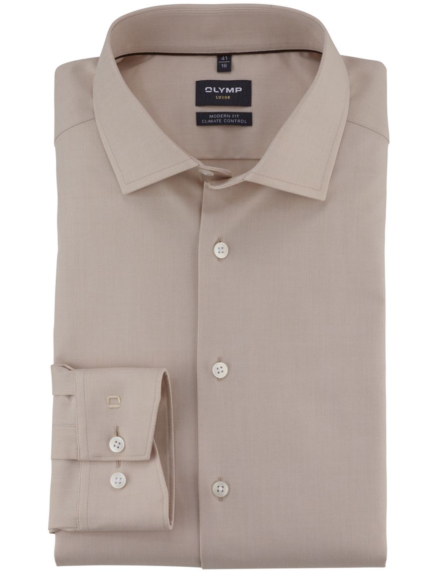 Olymp overhemd beige Modern Fit
