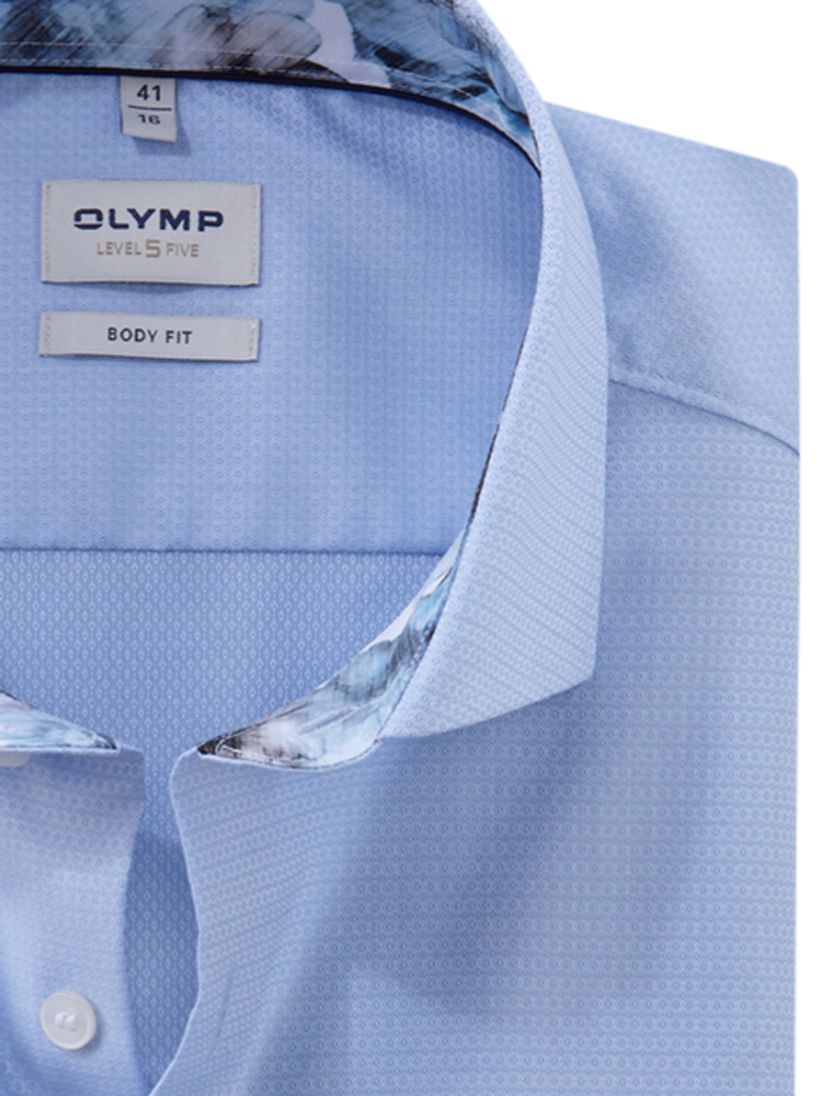 lichtblauw Olymp Level Five overhemd mouwlengte-7