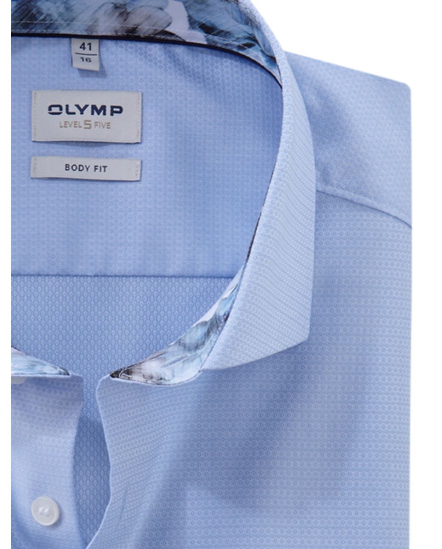 Olymp Level Five overhemd mouwlengte-7 lichtblauw