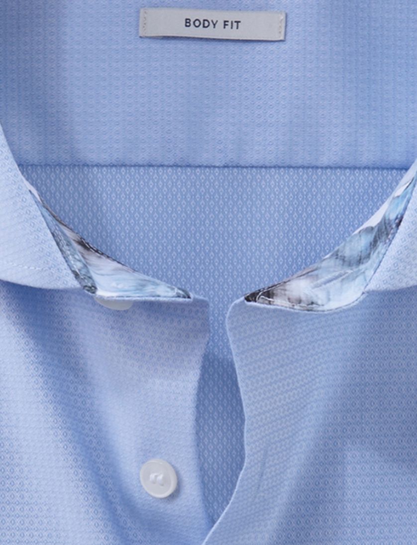 lichtblauw Olymp Level Five overhemd mouwlengte-7