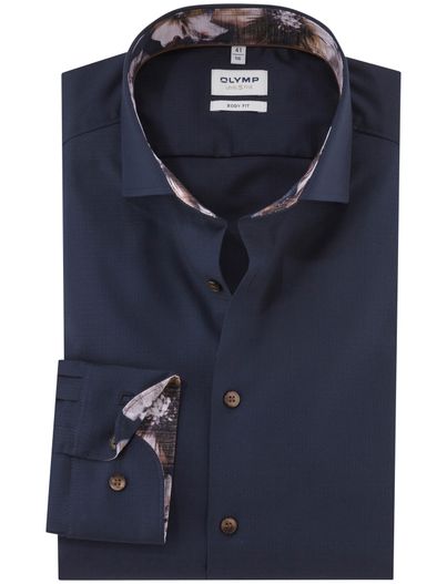 Olymp overhemd mouwlengte 7 donkerblauw Olymp