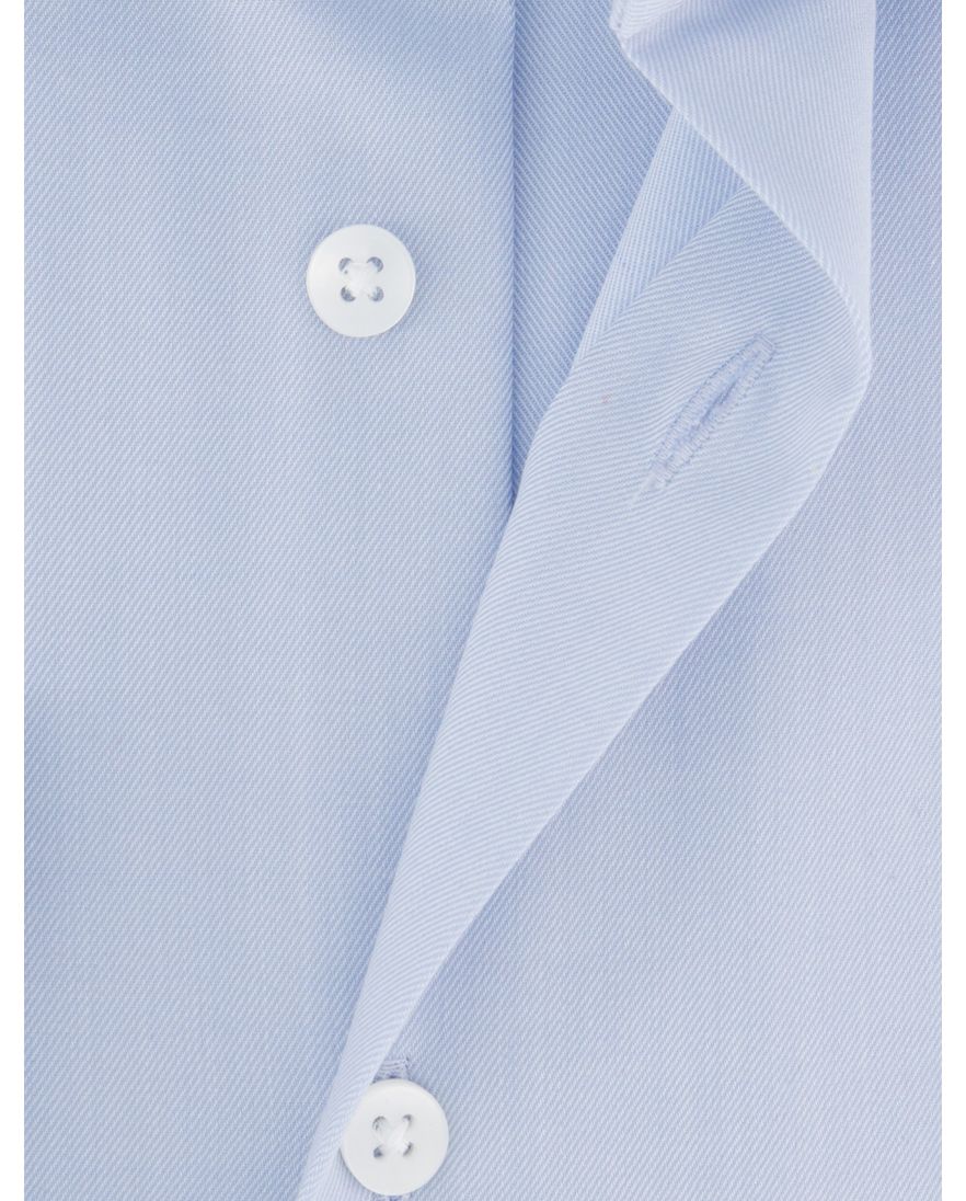 katoenen Olymp overhemd lichtblauw effen wijde fit