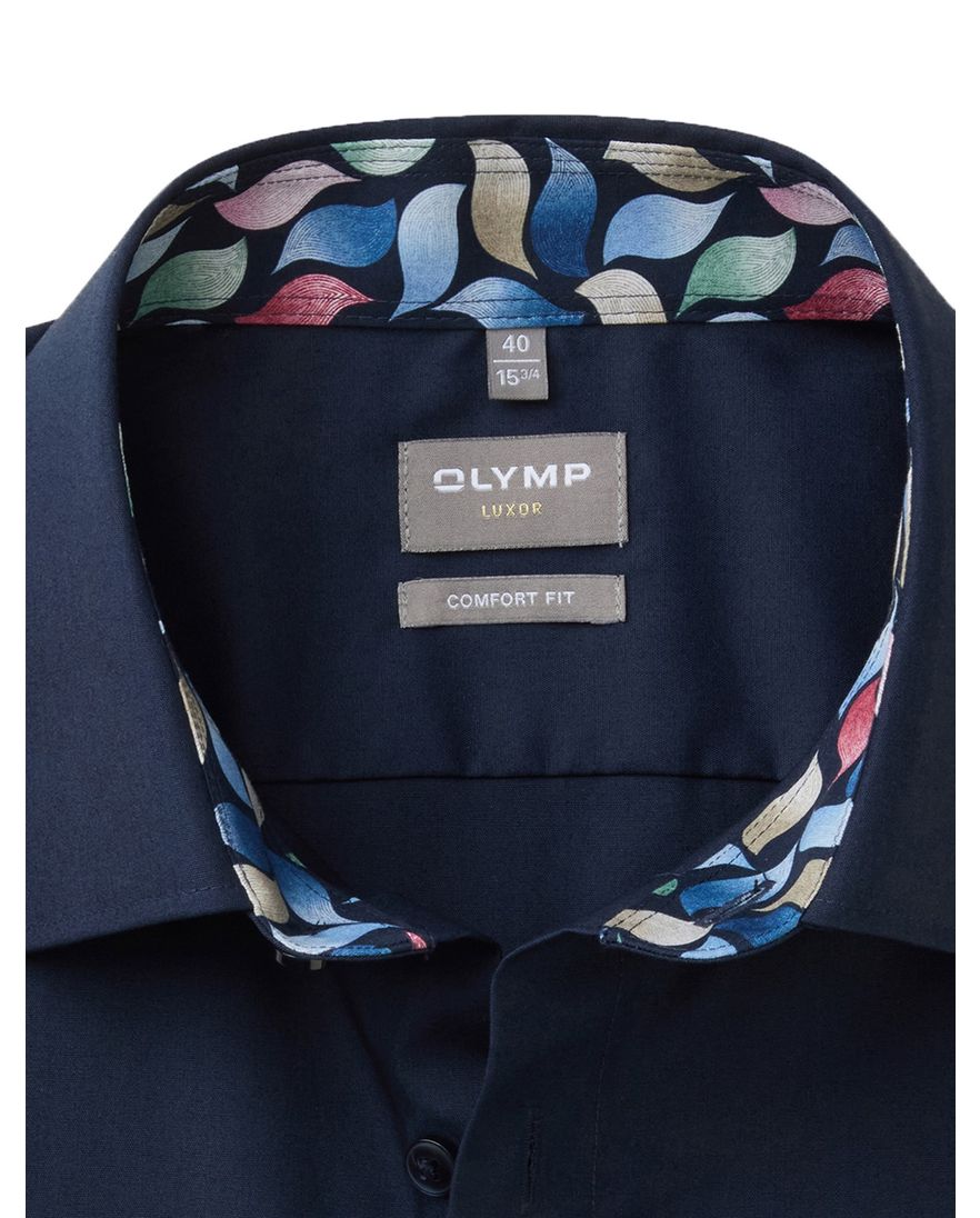 Olymp Luxor overhemd donkerblauw Comfort Fit