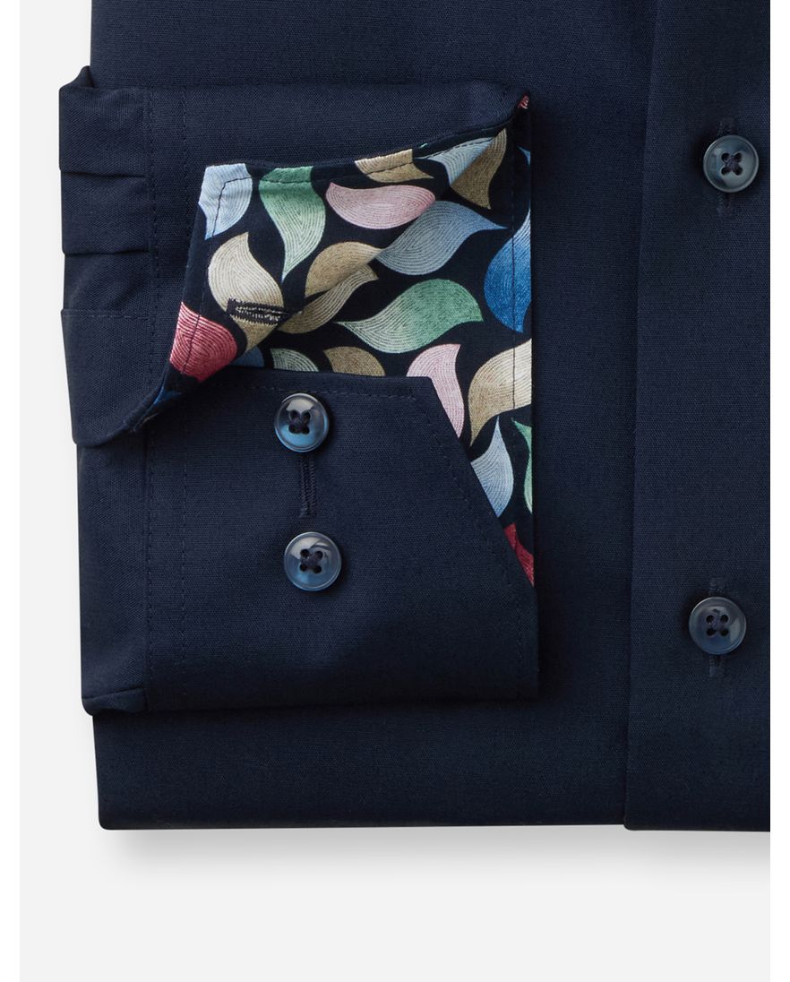 Olymp Luxor overhemd donkerblauw Comfort Fit