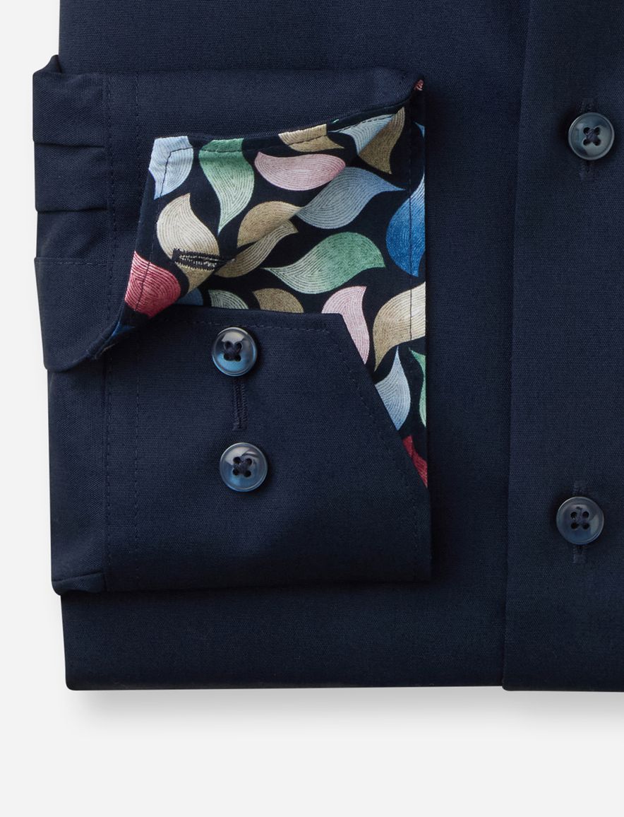 Olymp overhemd navy Comfort Fit Climate Control