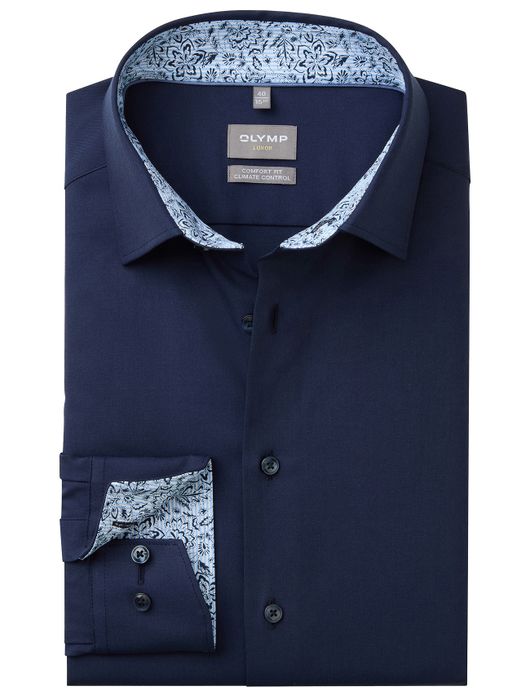 business overhemd donkerblauw Olymp