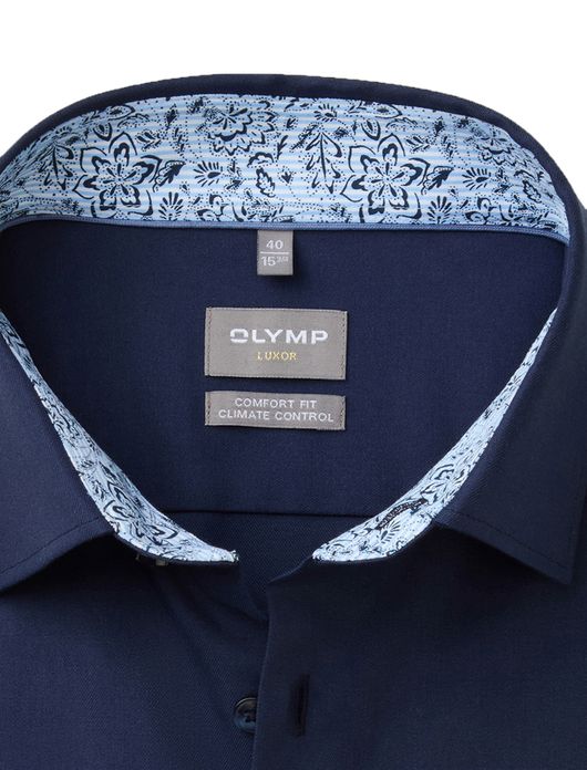 business overhemd donkerblauw Olymp