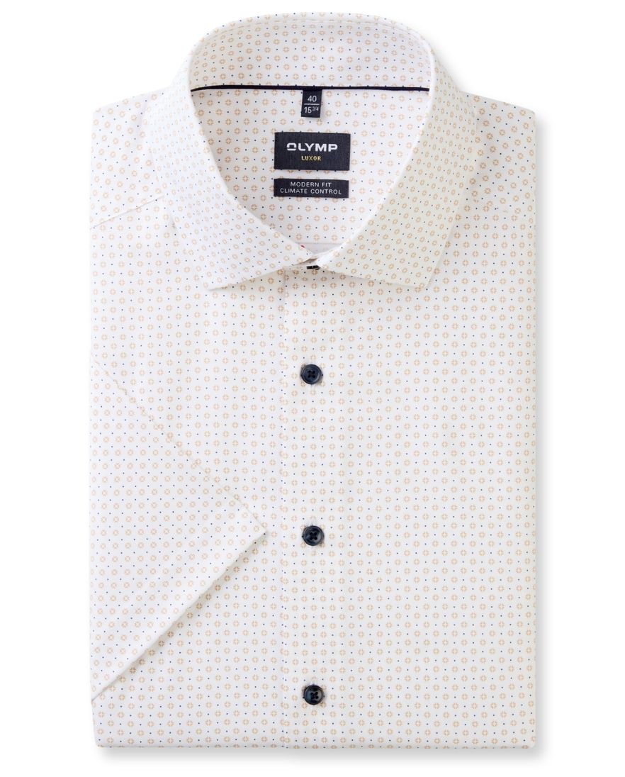 Olymp overhemd korte mouw Modern Fit geprint
