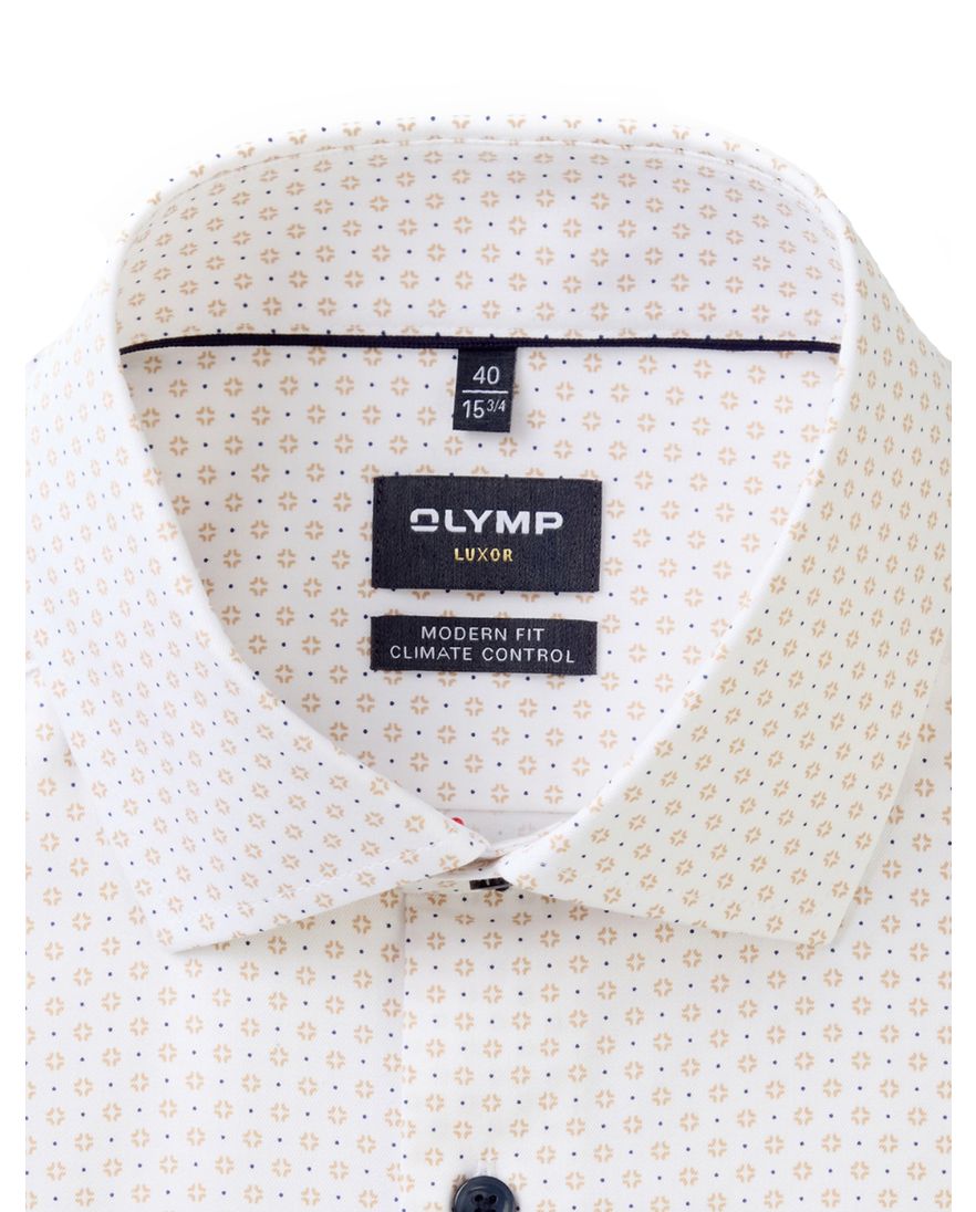 Olymp overhemd korte mouw Modern Fit geprint