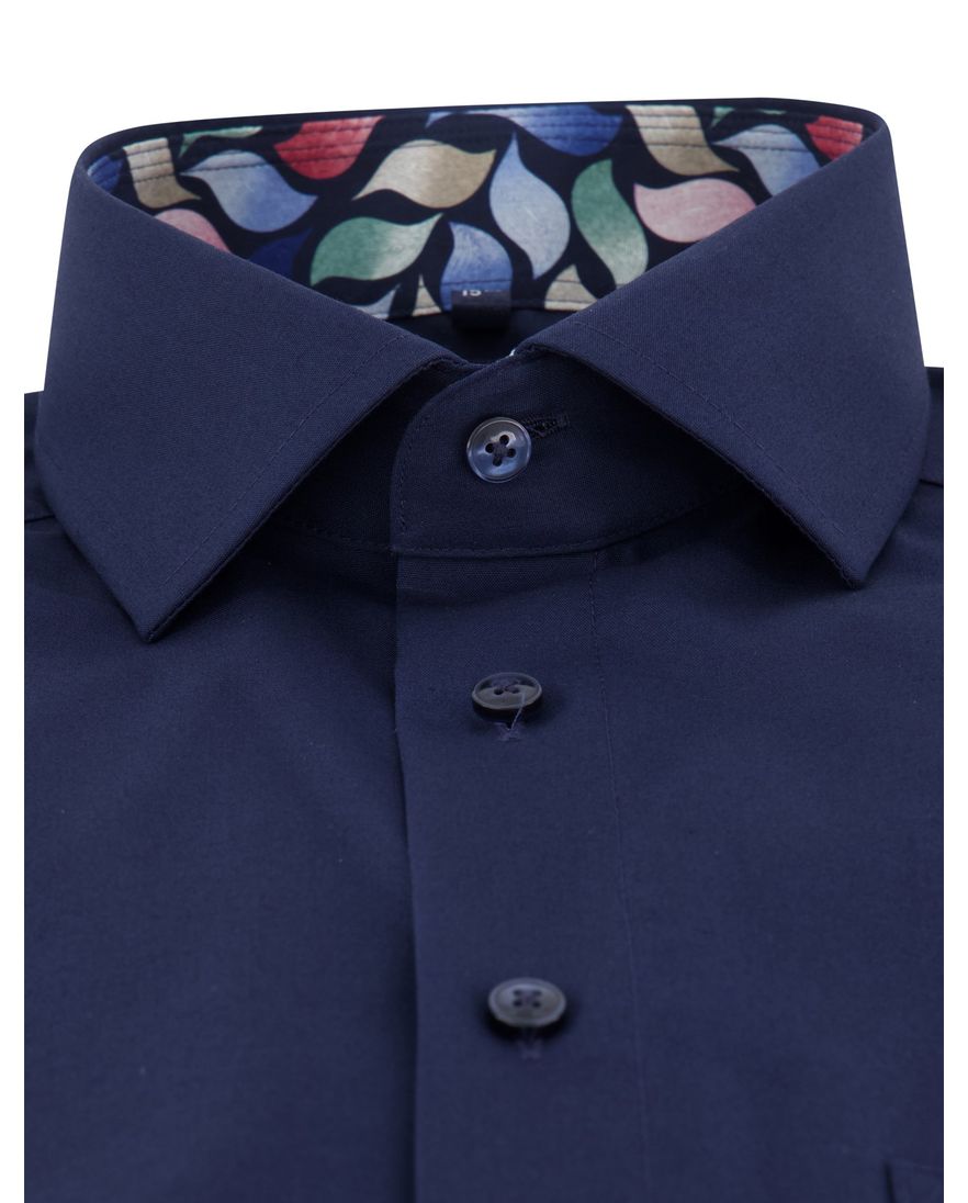 Olymp overhemd donkerblauw katoen