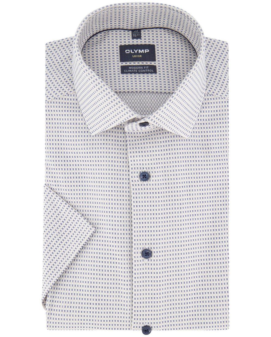 Olymp Modern Fit overhemd normale fit beige print