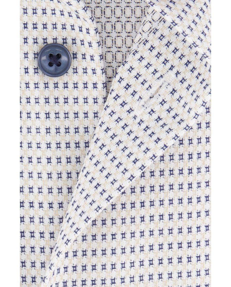 Olymp Modern Fit overhemd normale fit beige print