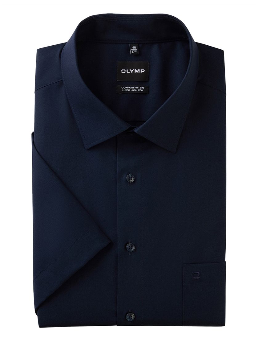 overhemd korte mouw Olymp Comfort Fit - Big donkerblauw
