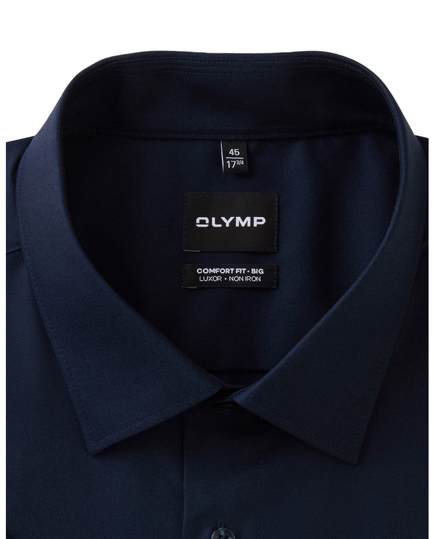 Olymp Comfort Fit - Big overhemd korte mouw donkerblauw