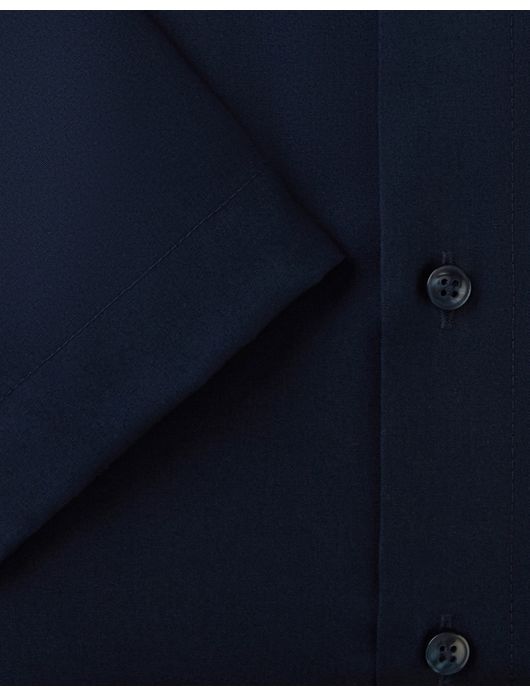 overhemd korte mouw donkerblauw Olymp