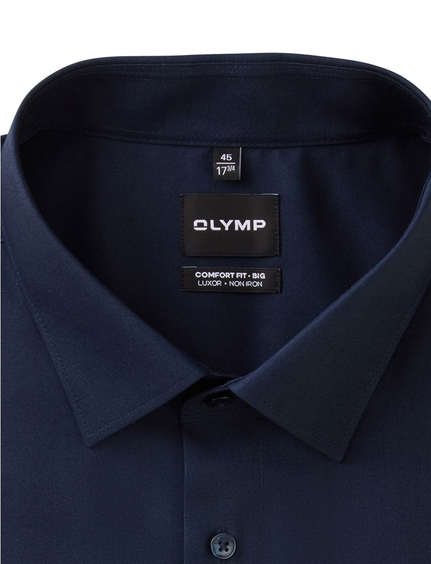 donkerblauw Olymp Big&Tall overhemd Comfort Fit