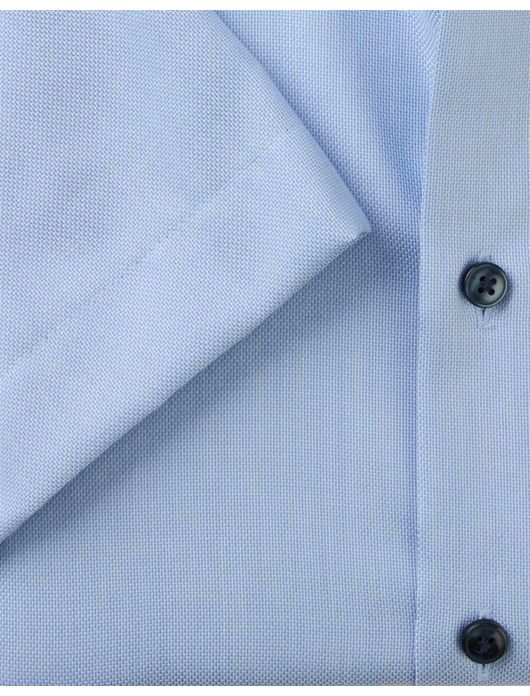 Olymp overhemd blauw korte mouw