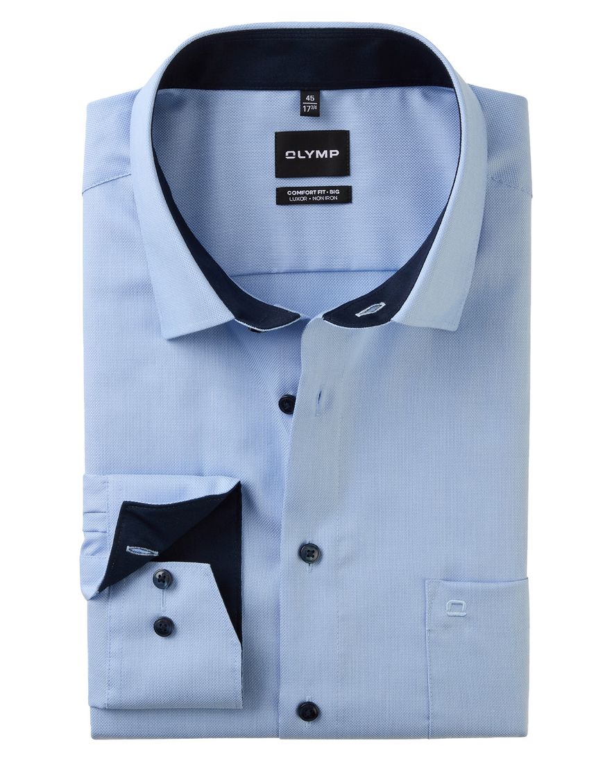 Olymp Big&Tall overhemd lichtblauw Comfort Fit