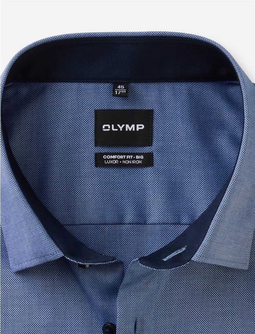 blauw Olymp Big&Tall overhemd