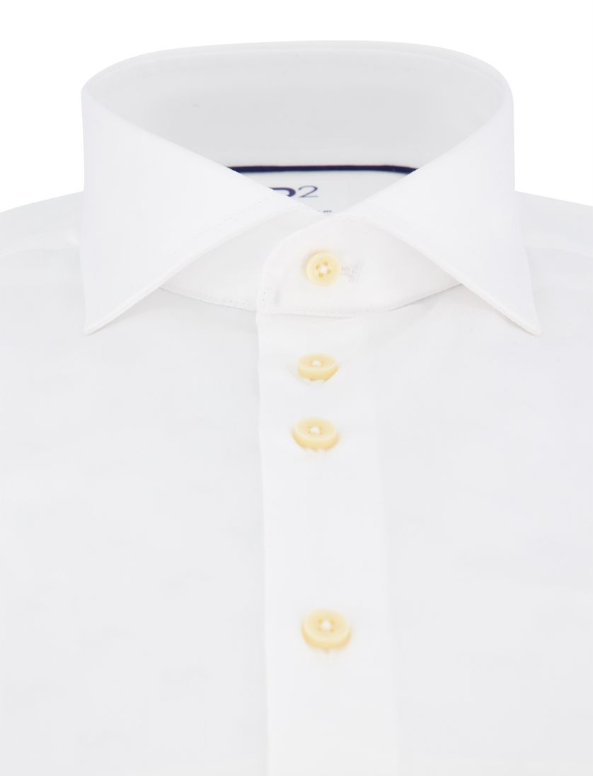R2 amsterdam overhemd wit katoen wide collar