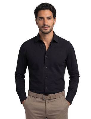 R2 R2 overhemd zwart button-under lange mouw