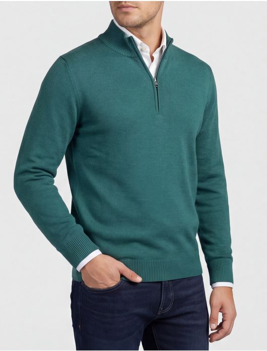 Maerz trui groen half zip