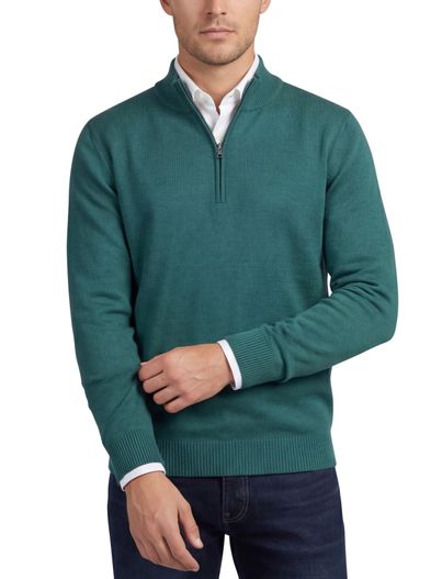 Maerz Maerz trui half zip groen