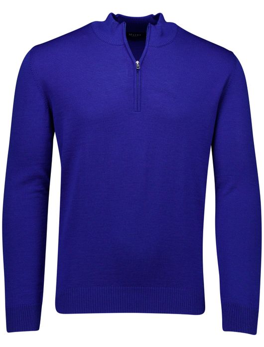 Maerz trui blauw half zip