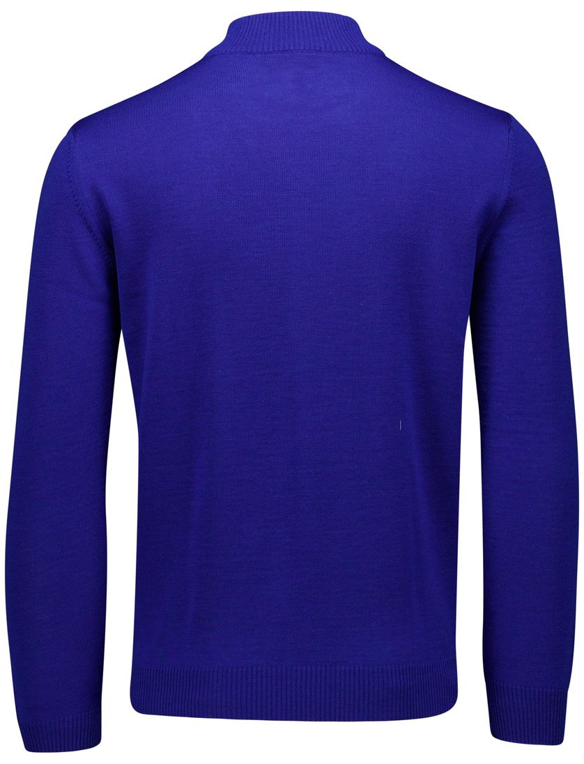 Maerz trui half zip blauw