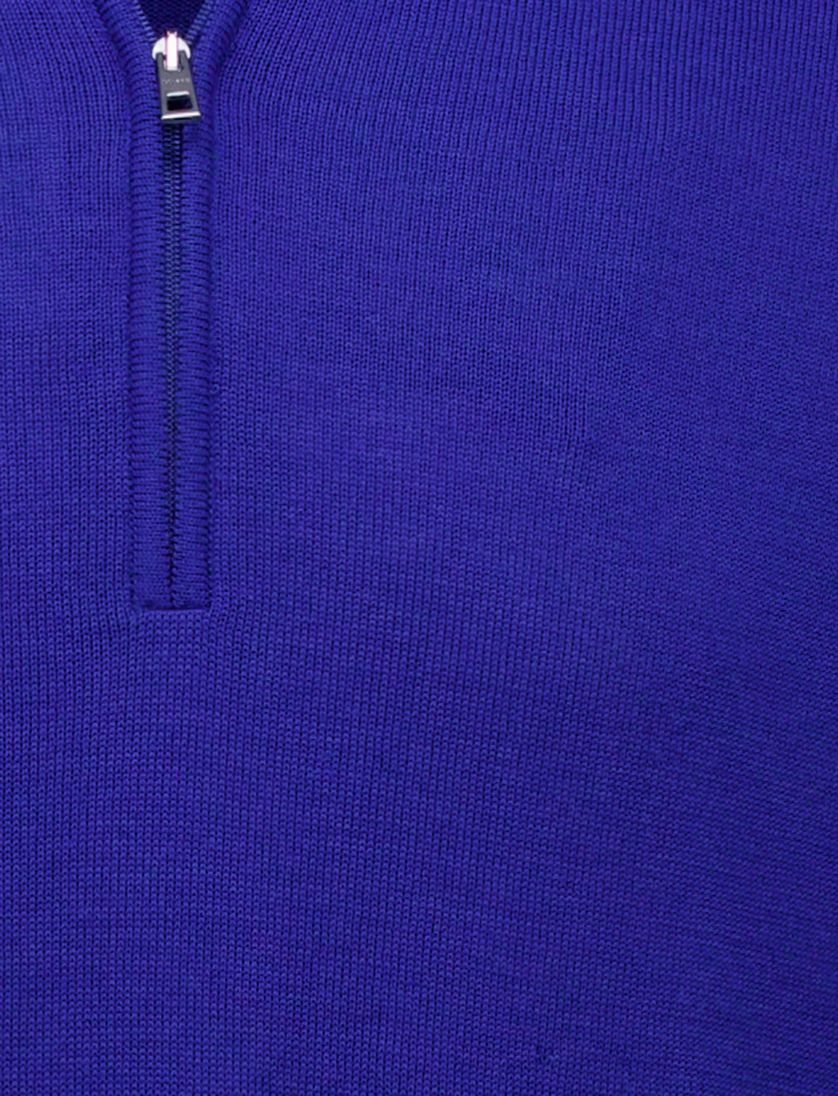 Maerz trui half zip blauw