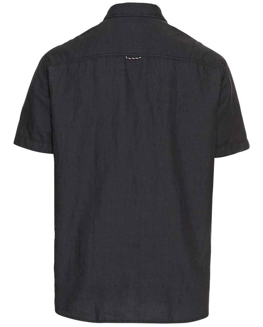 Camel Active overhemd korte mouw donkerblauw button-down