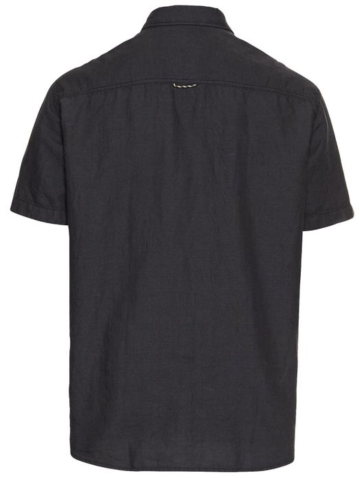 Camel Active overhemd korte mouw donkerblauw effen