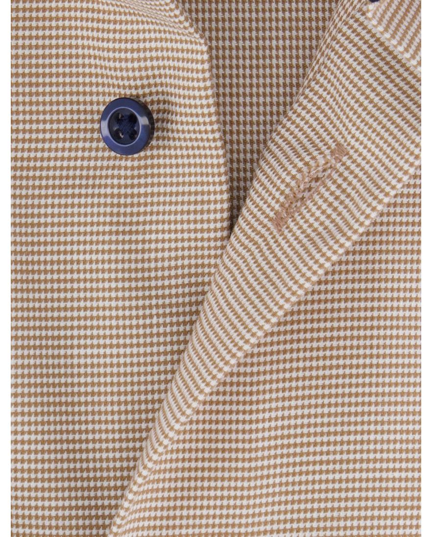 Eterna overhemd beige lange mouw modern fit