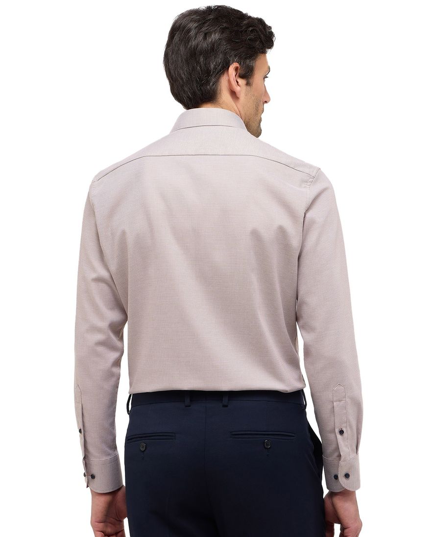 Eterna overhemd beige lange mouw modern fit