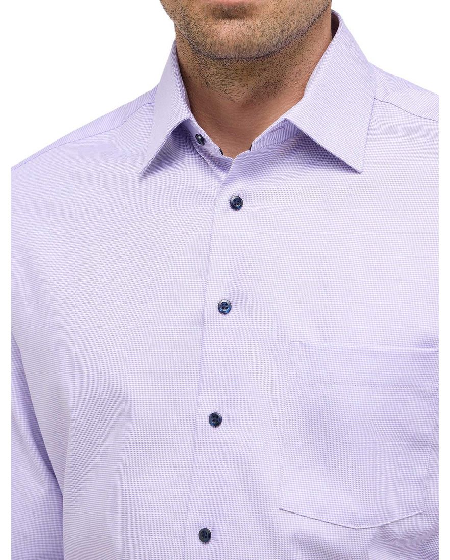 Eterna overhemd paars lange mouw modern fit