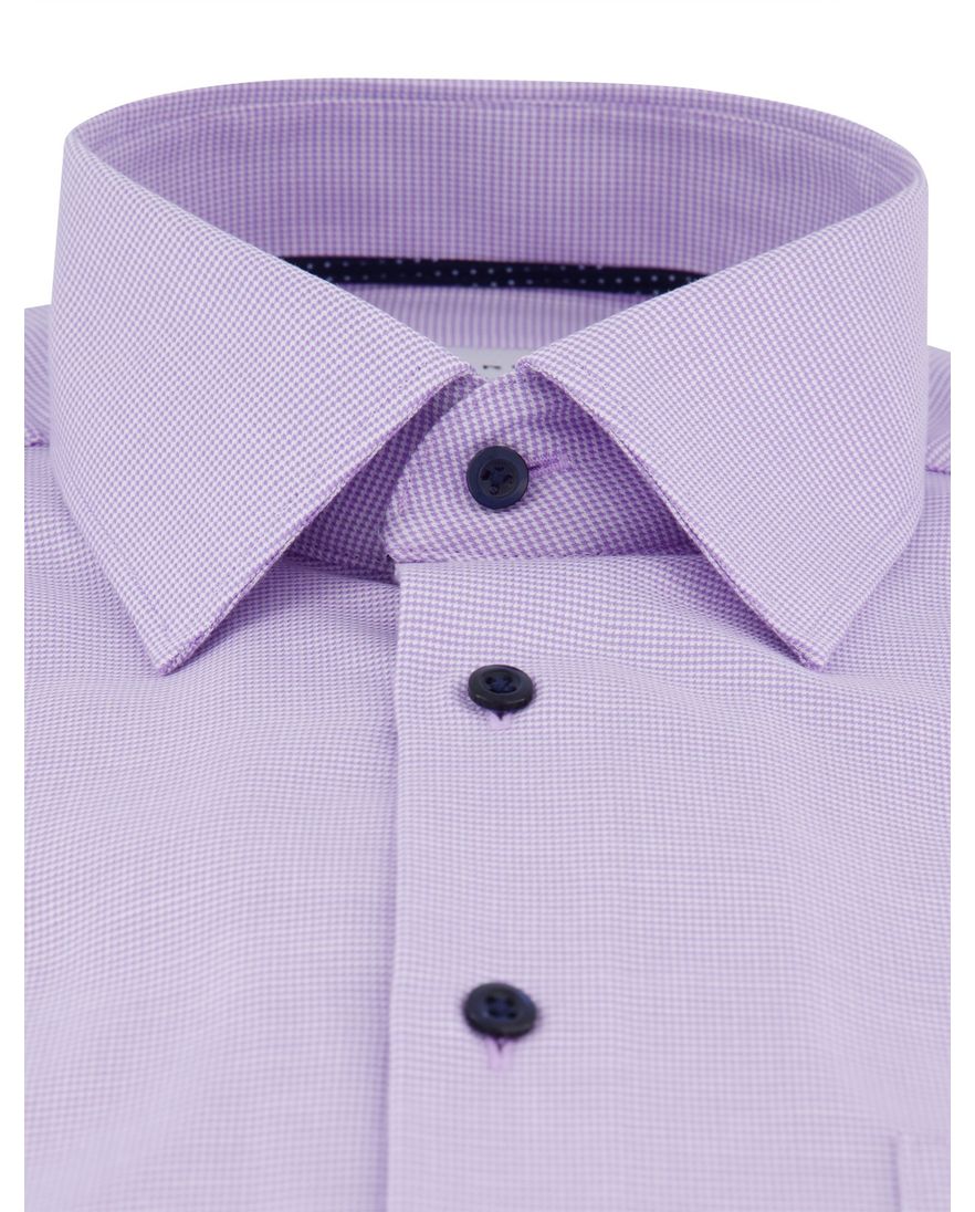 Eterna overhemd paars lange mouw modern fit