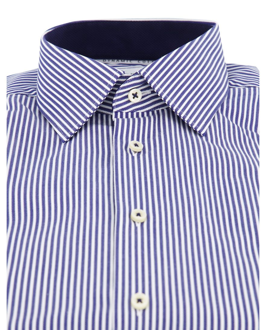 Eterna overhemd gestreept blauw wijde fit