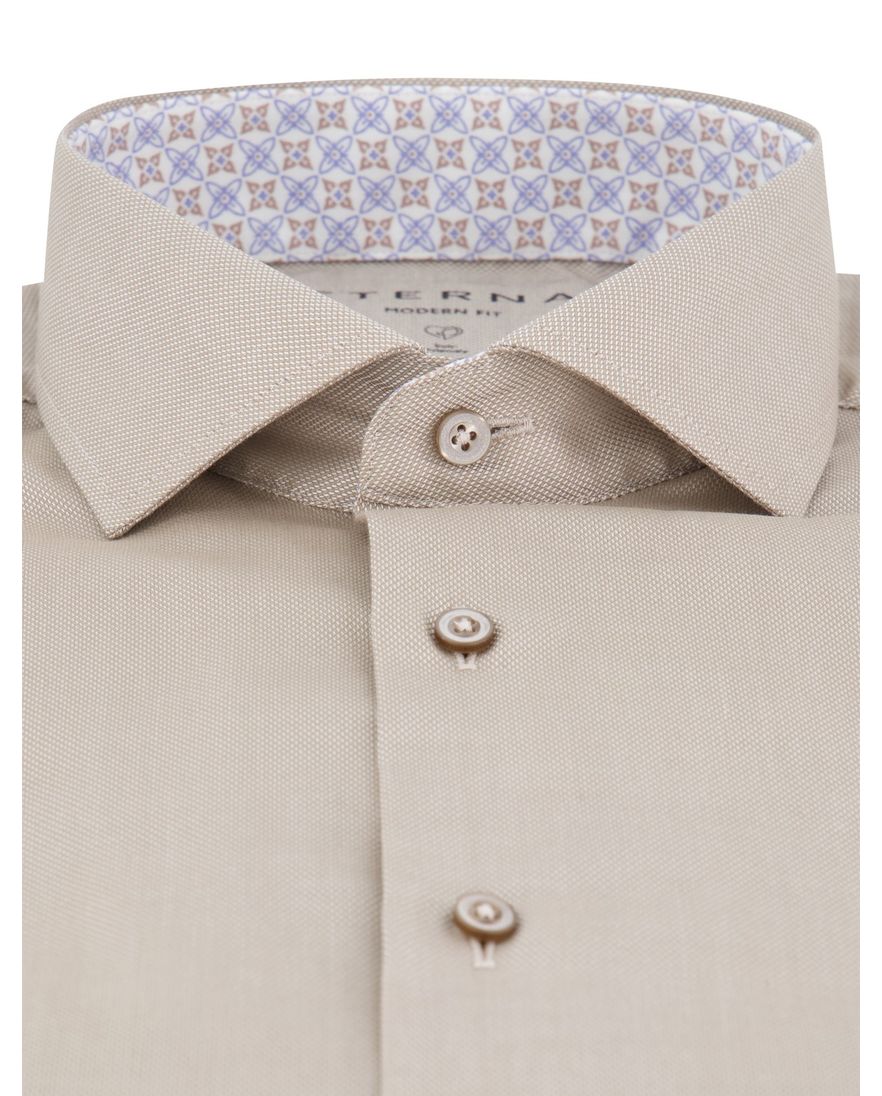 Eterna Performance overhemd beige super stretch