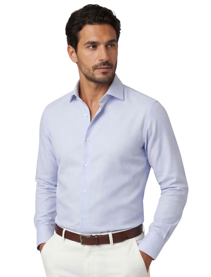 katoenen Eterna overhemd lichtblauw effen normale fit