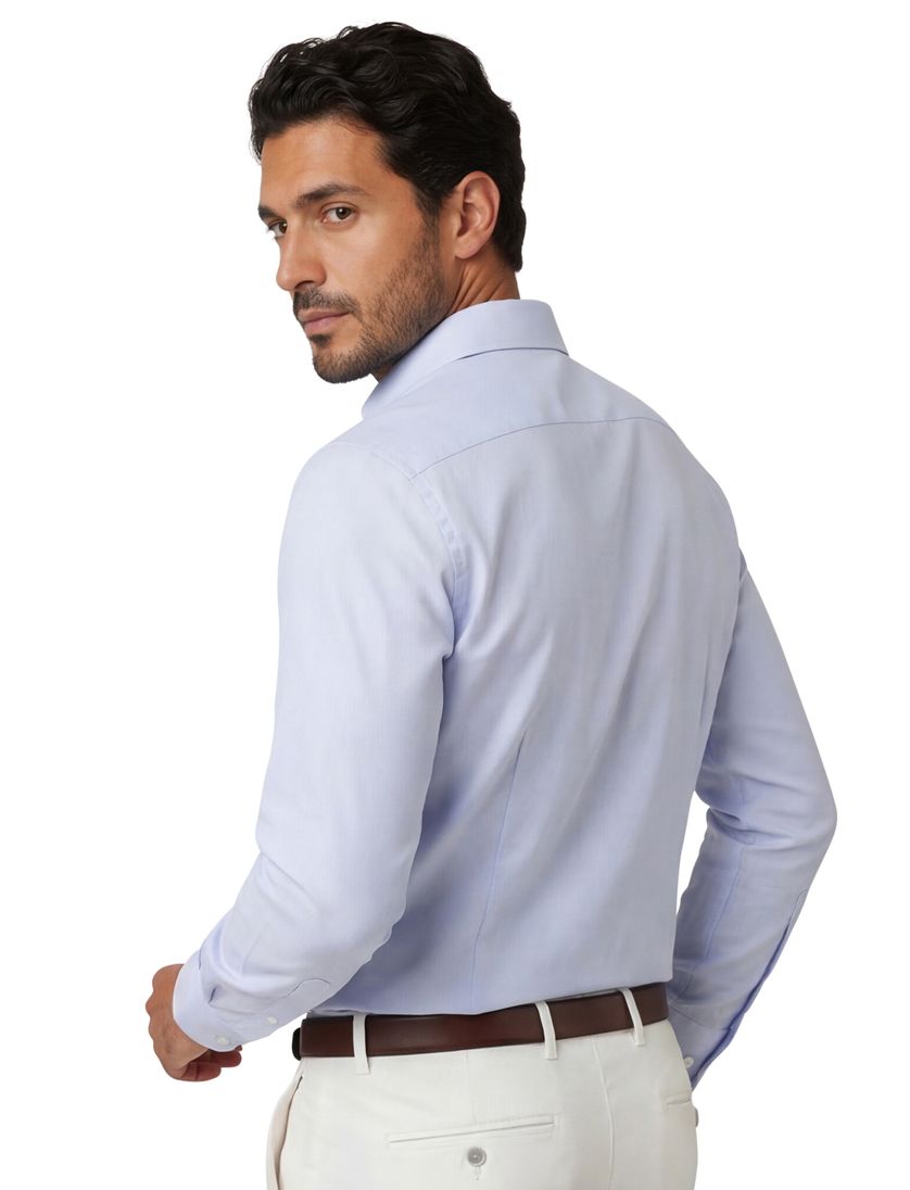 katoenen Eterna overhemd lichtblauw effen normale fit