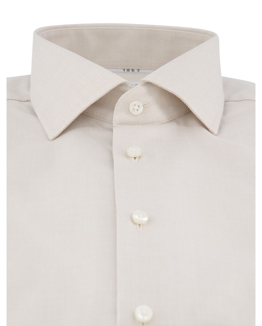 Eterna overhemd beige modern fit lange mouw