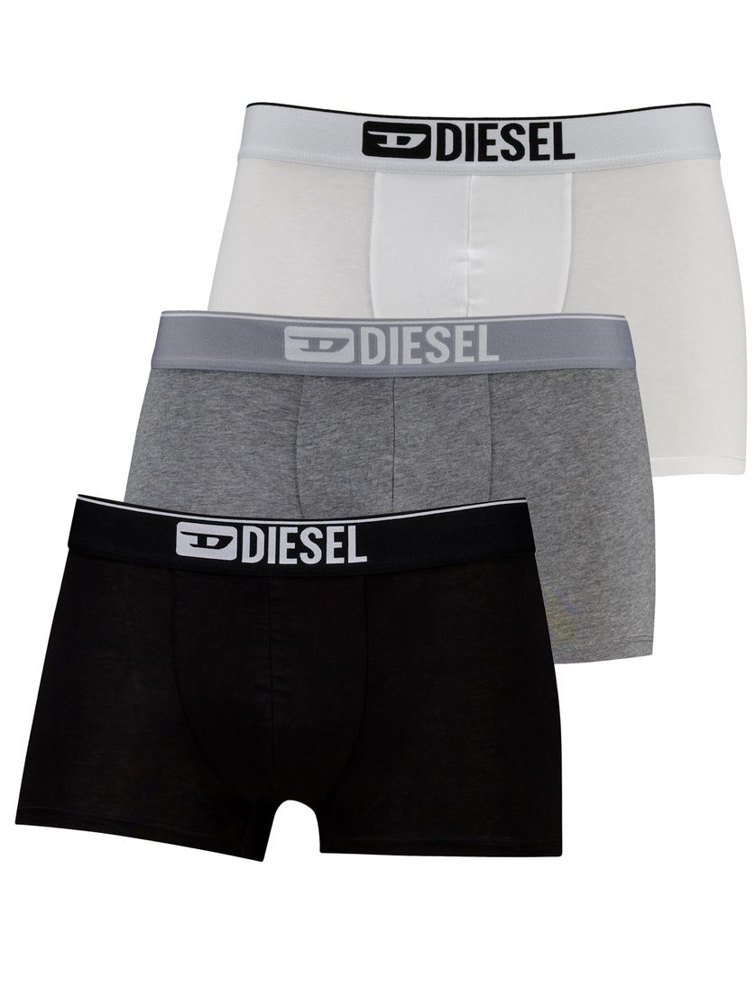 Diesel boxershorts effen zwart Damien 3-pack