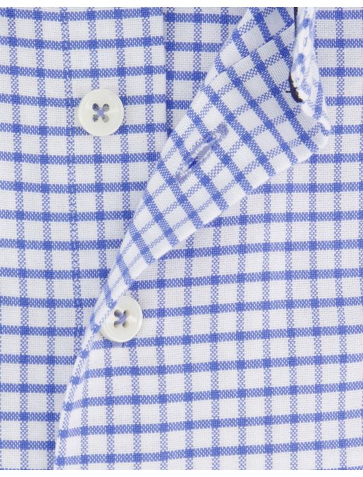 Portofino overhemd wit blauw geruit