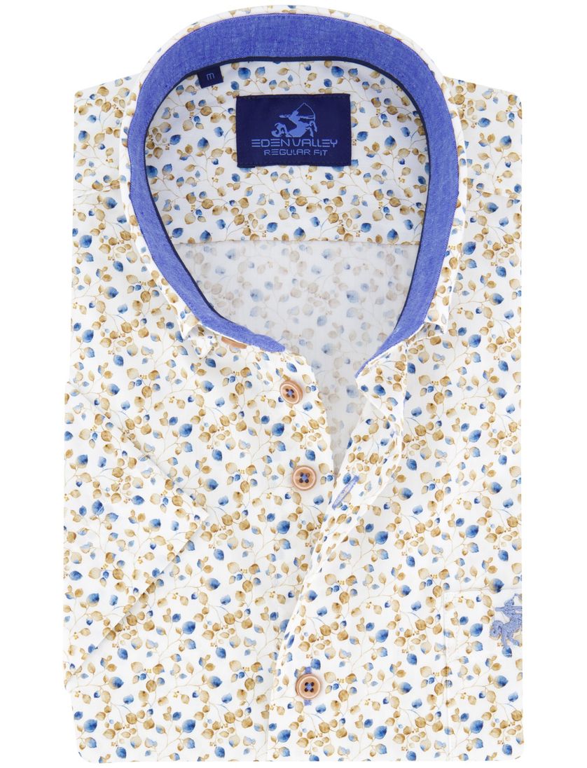 casual overhemd korte mouw met print Eden Valley