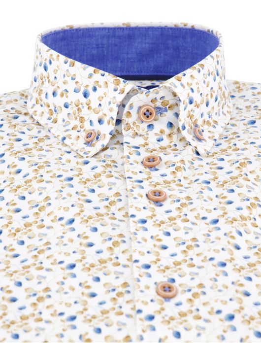 casual overhemd korte mouw wit Eden Valley Regular Fit