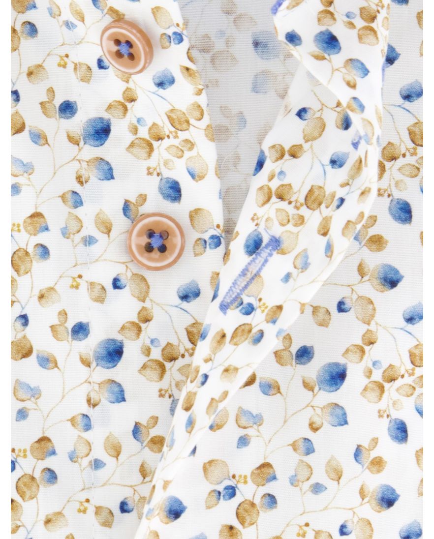 Eden Valley Regular Fit casual overhemd korte mouw wit