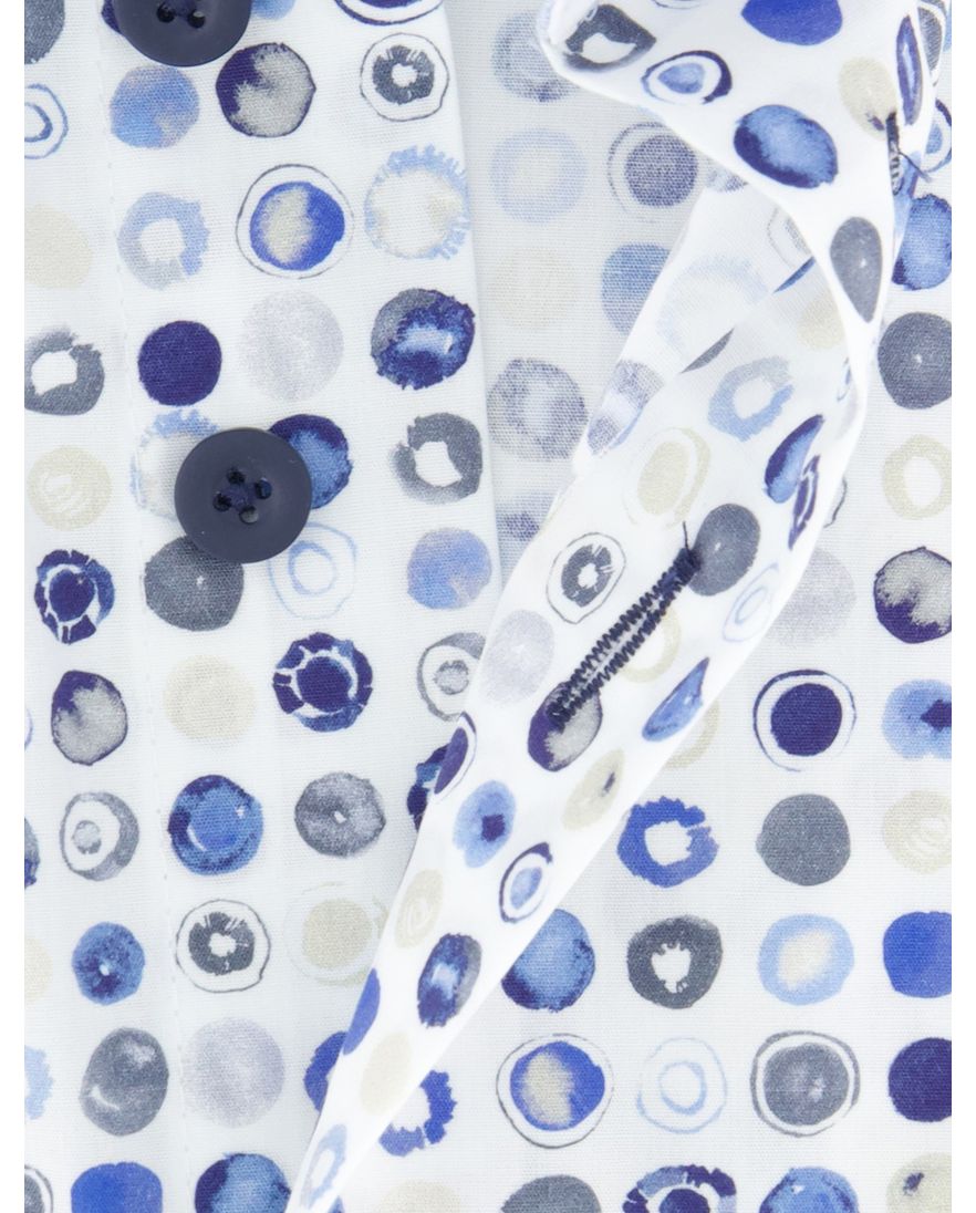 Eden Valley overhemd korte mouw Regular Fit blauw geprint