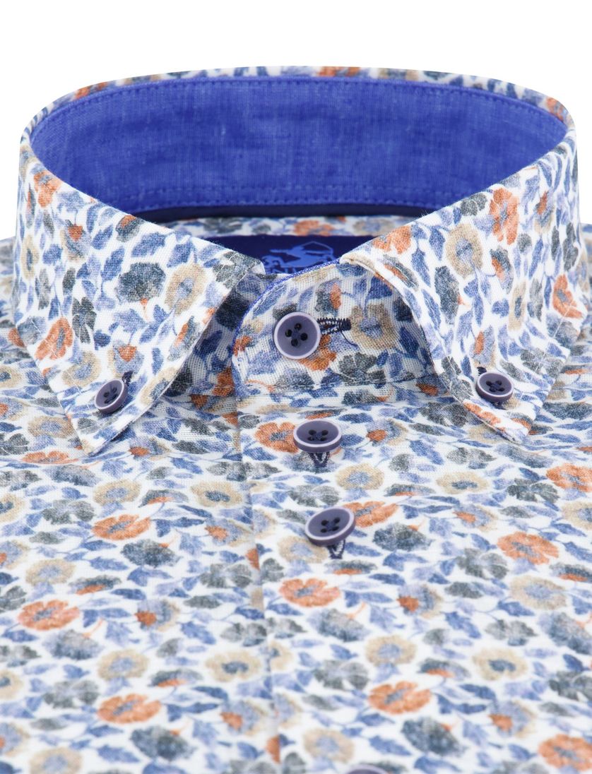 Eden Valley overhemd korte mouw bloemen print borstzak