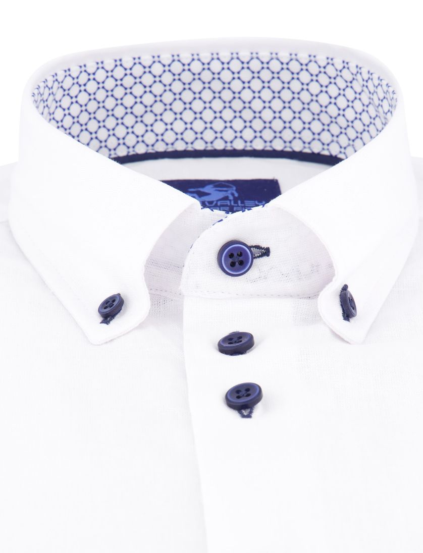 Eden Valley overhemd wit regular fit korte mouw katoen