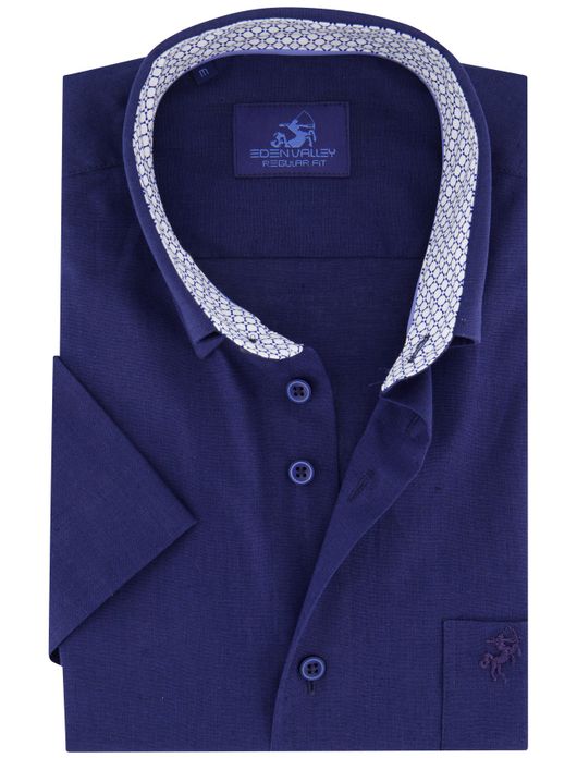 Eden Valley overhemd donkerbaluw regular fit